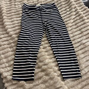 Boden Classic Navy and White Striped Leggings